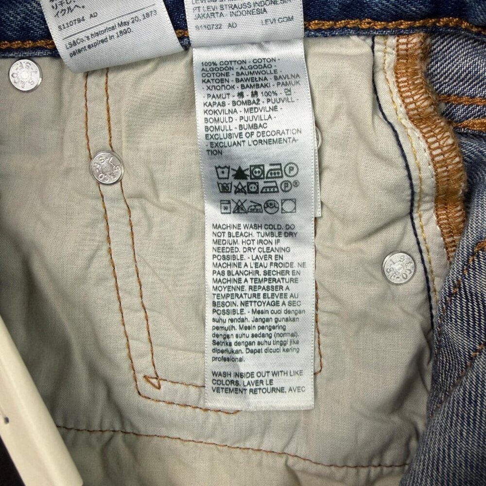 Levi’s Premium Iconic Long Denim Maxi Skirt Blue Women’s 24 / 00 / XXS NWT - Picture 14 of 15